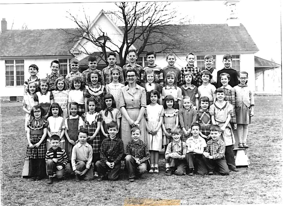 Singing from The Golden Song Book at Rheems School Plain and Fancy Girl
